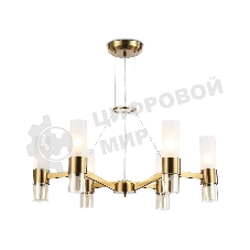 Люстра Ambrella light LH55114/6 BS/FR/TI латунь/белый матовый/янтарь E14*6 max 40W D650*1080
