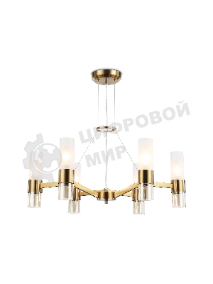 Люстра Ambrella light LH55114/6 BS/FR/TI латунь/белый матовый/янтарь E14*6 max 40W D650*1080