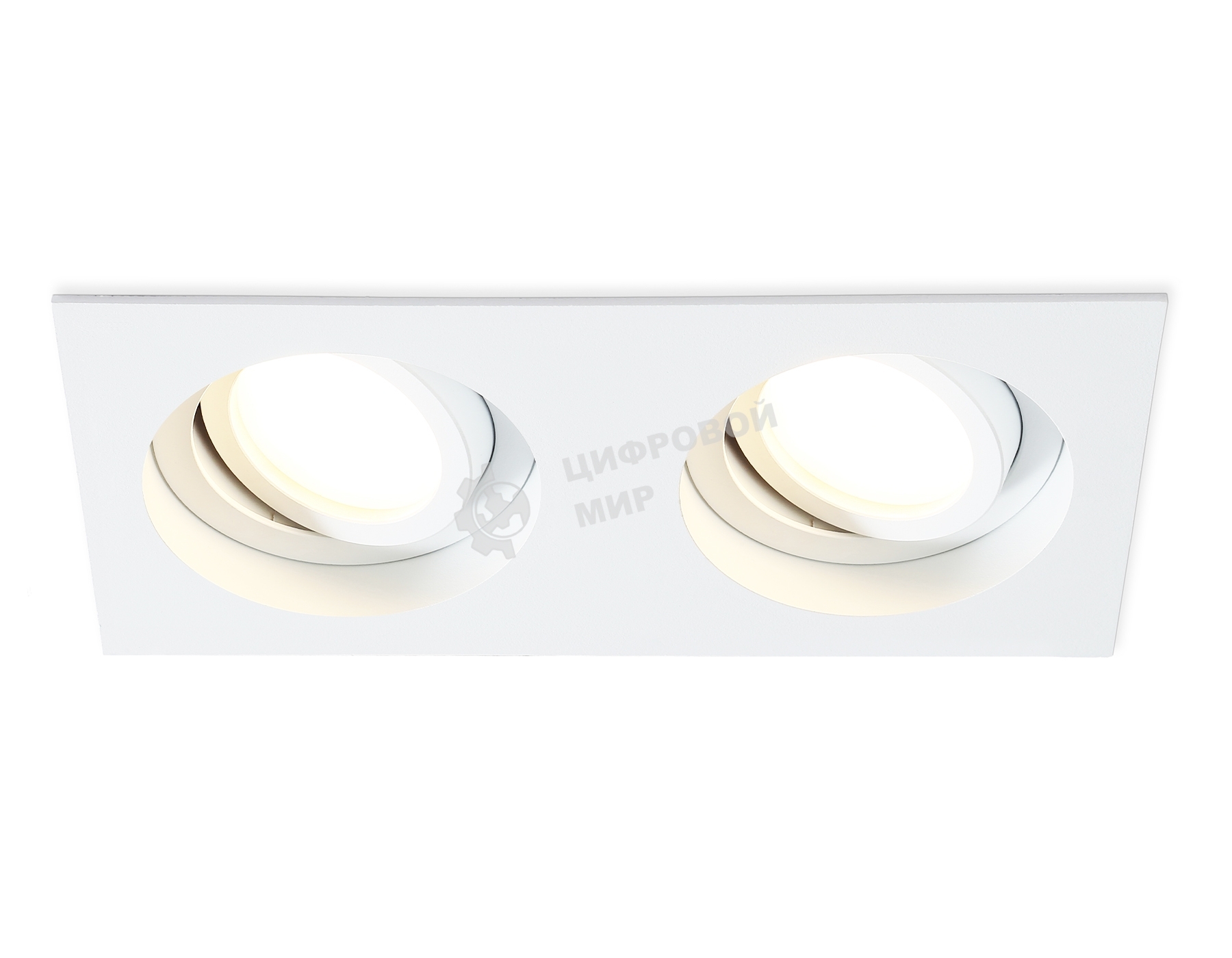 Встраиваемый поворотный точечный светильник Ambrella light TN102759/2 WH белый IP20 GU5.3/2 200*100*32