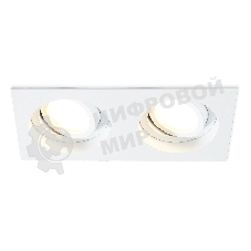 Встраиваемый поворотный точечный светильник Ambrella light TN102759/2 WH белый IP20 GU5.3/2 200*100*32