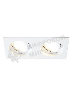 Встраиваемый поворотный точечный светильник Ambrella light TN102759/2 WH белый IP20 GU5.3/2 200*100*32