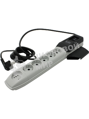 Сетевой фильтр ZIS Pilot Pro 6 розеток (5 евро + 1Gadget Parking) 1.8 м, автомат защиты Surge protector Pilot PRO 6 outlets (5 euro + 1 without ground) 10A/2.2kVt, 1.8m, automatic circuit-breaker