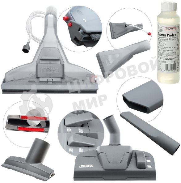 Моющий пылесос Thomas TWIN XT 788565, черный/синий, 325/1700 Вт, уборка влажная/сухая/сбор жидкости, пылесборник контейнер 2.6 л