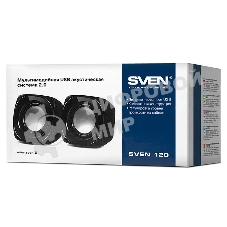 Акустическая система Sven 120 2.0 черный 5Вт