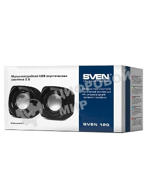 Акустическая система SVEN 120 2.0 черный 5Вт