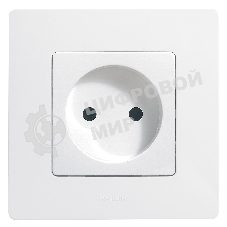 Розетка 2К винты, белый ETIKA