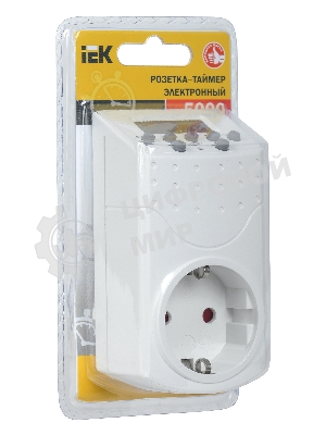 Розетка-таймер электронный 1мин 7дн 140on/off 16А IP20 IEK РТЭ-1