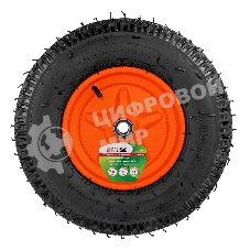 Колесо пневм. Palisad усилен. шина 8PR, 4.00-8 D400мм, подш. внут. диам. 20мм, длина оси 90 мм