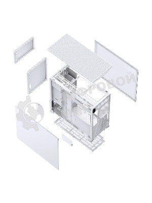 Компьютерный корпус без блока питания Case JONSBO D41 MESH, Midi-Tower, TG, no fan, 1xUSB-A 3.2 + 1xUSB-C 3.2, ATX, mATX белый