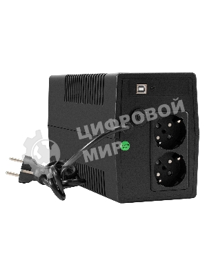 Источник бесперебойного питания ExeGate Smart LB-1000.LCD.AVR.2SH.USB (1000VA/650W, LCD, AVR, 2*Schuko, USB, батарея 12V 9Ah, черный)