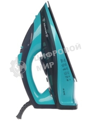 Утюг BRAYER BR4019 голубой/черный, 2400 Вт, 25 г/мин, 140 г/мин, 320 мл