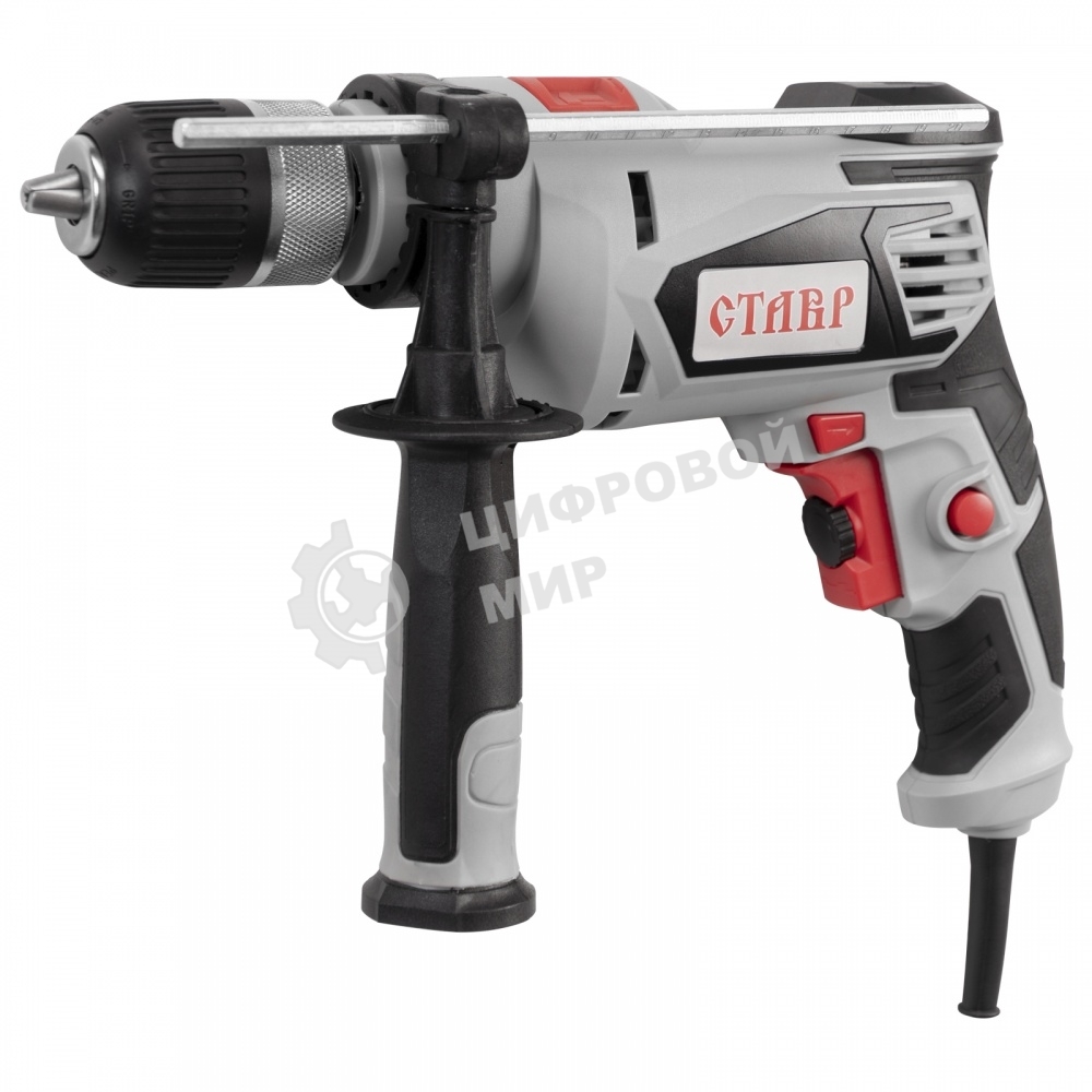 Дрель ударная СТАВР ДУ-13/750БК 750 Вт, 0-3000 об/мин, 0-40000 уд/мин, патрон 2-13мм двухмуф