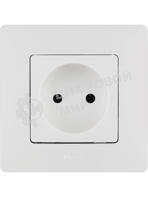 Розетка 2К винты, белый ETIKA