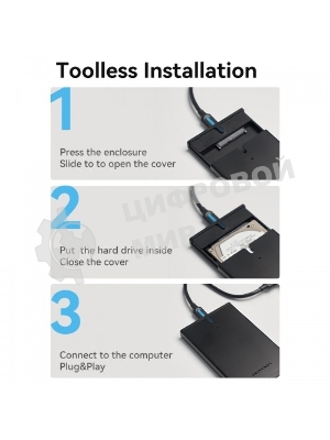 Внешний корпус Vention для HDD/SSD 2.5