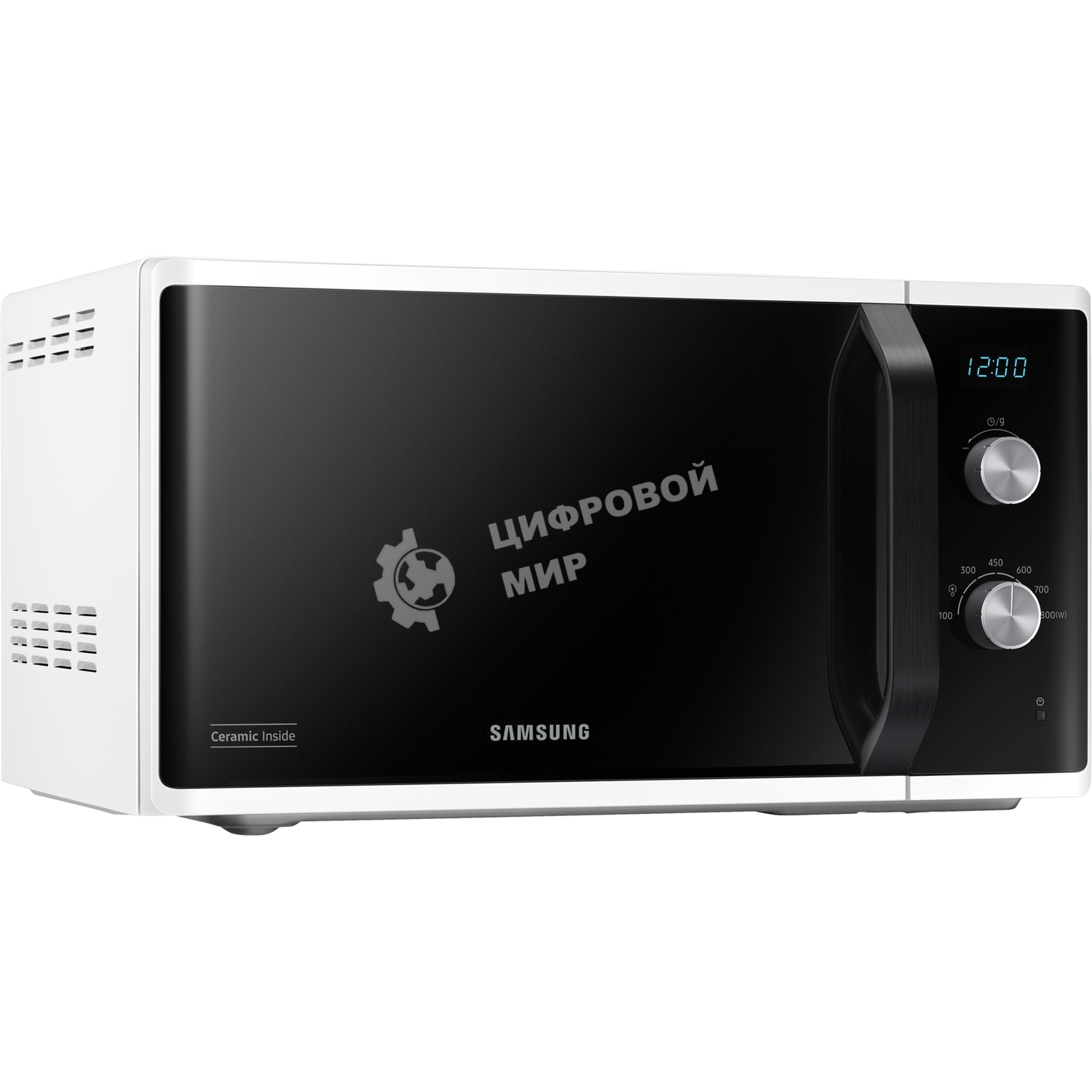 Микроволновая печь Samsung MS23K3614AW белый, 23 л, 800 Вт, переключатели - поворотный механизм