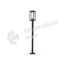 Светильник Ambrella light ST2425 BK/CL черный/прозрачный IP54 E27 max 40W 110*110*1000