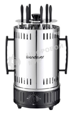 Шашлычница электрическая Endever Grillmaster 295, серебристый/черный