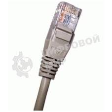 Патч-корд 2-х парный TWT UTP cat.5e, с заливными колпачками, 3.0 м, серый