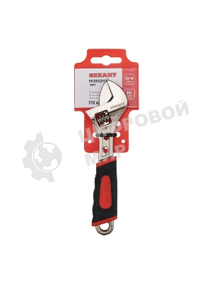 Разводной ключ Rexant 150 мм, двухкомпонентная рукоятка