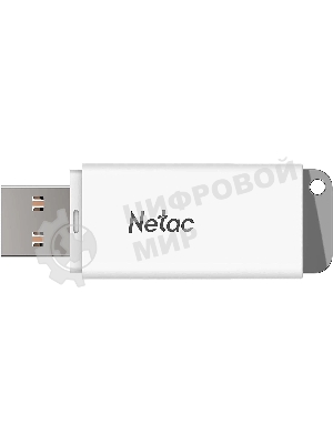 Флешка USB Netac U185 (NT03U185N-004G-20WH), 4Gb, USB 2.0, R/W 25/10, белый/серый