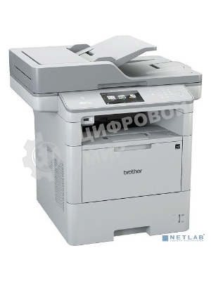 МФУ лазерное Brother MFC6900DW, (A4, монохромный, ч.б. 50 стр/мин, печать 1200x1200, скан. 1200x1200, лоток 520+50 листов, USB, Wi-Fi, NFC, факс, автоматическая двусторонняя печать)