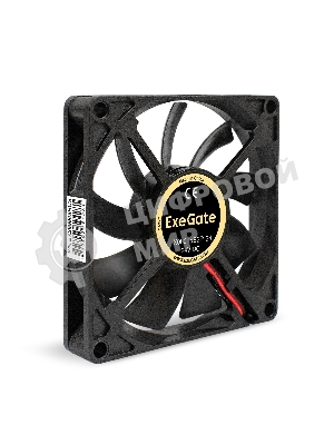 Вентилятор 24В DC ExeGate EX08015B2P-24 (80x80x15 мм, 2-Ball (двойной шарикоподшипник), 2pin, 2550RPM, 30dBA)