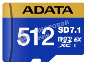 Флеш карта microSD 512Gb ADATA Premier Extreme microSDXC SD7.1 Express card Class 10 UHS-I U3 V30S 800/700 MB/s