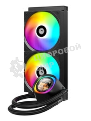 Система жидкостного охлаждения ID-Cooling FX240 LCD (Soc 1851/1700/1200/115X/AM5/AM4, 2x120мм fan, 2000rpm, 27.2 дБ, 300W, PWM 4-pin/5V 3Pin ARGb,Cop) (FX240 LCD)