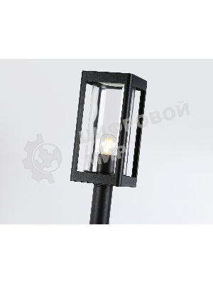 Светильник Ambrella light ST2425 BK/CL черный/прозрачный IP54 E27 max 40W 110*110*1000
