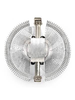 Кулер для процессора ExeGate Wizard EE91-RED серебристый, 90 мм, алюминий, 2200 об/мин, 22 дБ, 3 pin, 75 Вт, 50 мм