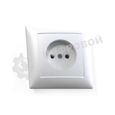 Розетка Кунцево-Электро 1-м СП Селена 16А IP20 РС16-369 бел.