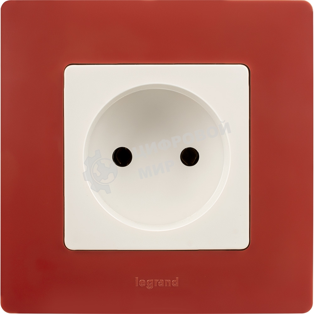 Розетка 2К винты, белый ETIKA