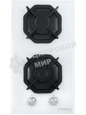 Газовая варочная панель Maunfeld EGHG.32.2CW/G, 2 конфорки, закаленное стекло, белый