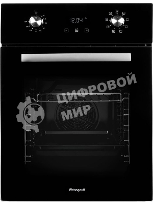 Духовой шкаф электрический Weissgauff EOY 451 PDB черный, встраиваемый