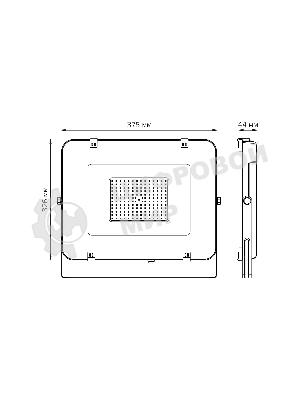 Прожектор светодиодный Gauss Elementary 150W 12800lm 6500К 200-240V IP65 черный LED 1/4