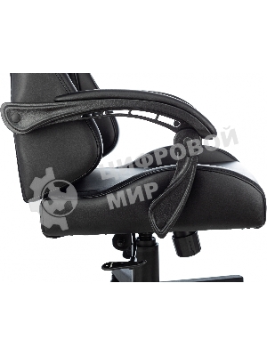 Кресло Бюрократ Zombie GAME TETRA черный/карбон, экокожа, 120 кг, механизм качания