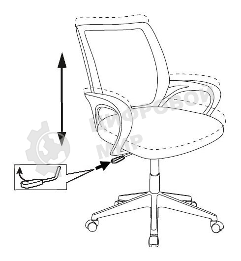 Кресло детское Бюрократ BuroKIDS 1 W белый монстры крестовина пластик пластик белый