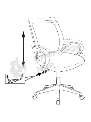 Кресло Бюрократ BuroKIDS 1 W белый, ткань, 120 кг