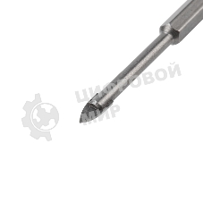 Сверло по стеклу и керамике Kranz 5 мм, 2 грани, шестигранный хвостовик