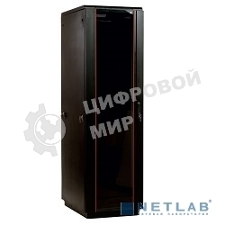 Шкаф телекоммуникационный напольный 42U (600x600) дверь стекло, черный (ШТК-М-42.6.6-1ААА-9005) (3 коробки)