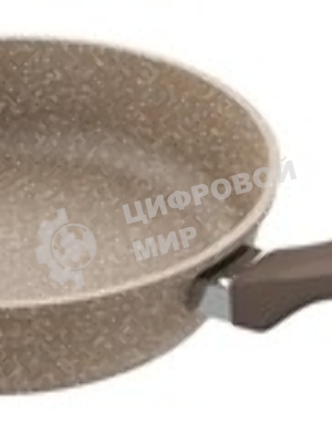 Сковорода Мечта с28806 Гранит brown 28 см, несъемная ручка стеклянная крышка