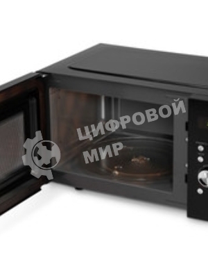 Микроволновая печь Hyundai HYM-D2078 черный/серебристый, 23 л, 800 Вт, переключатели - кнопки, поворотный механизм