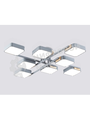 Светильник Ambrella light FL4889/8 GR/WD серый/дерево 144W 3000-6000K 960*960*160 (без ПДУ)