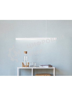 Трековый однофазный подвесной светодиодный светильник Ambrella light GL6783 WH белый LED 24W 4200K 600*22*1025
