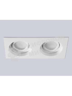 Встраиваемый поворотный точечный светильник Ambrella light TN102759/2 WH белый IP20 GU5.3/2 200*100*32