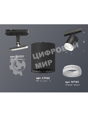 Светильник Ambrella light XT7422021 SBK/FR черный песок/белый матовый MR16 GU5.3 (A2537, C7422, N7165)