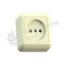 Розетка Кунцево-Электро 1-м ОП Оптима 10А IP20 РА10-375 (в компл. с монтажной пластиной) без заземл. сл. кость