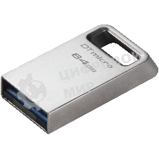 Флешка USB Kingston DataTraveler Micro (DTMC3G2/64Gb), 64Gb, USB 3.2 Gen 1, R/W 200/60, серебристый