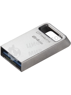 Флешка USB Kingston DataTraveler Micro (DTMC3G2/64Gb), 64Gb, USB 3.2 Gen 1, R/W 200/60, серебристый