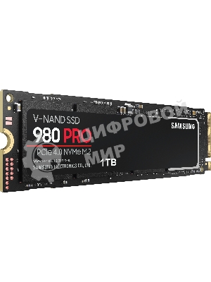Накопитель SSD Samsung 980 PRO, 1TB, PCIe 4.0 x4, M.2 2280, NVMe, R/W 7000/5000, с радиатором